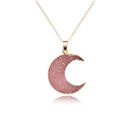 Pendant Necklaces Korean Fashion Moon Necklace Women Name Personalised Choker Initial Statement Jewlery Nameplate Chain NeclasePendant