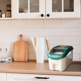 Storage Bottles & Jars Rice Bucket Dry Food Box Clear Grain Keeper Sealed Moisture-Proof Kitchen Bin For Cereals Flour Pet FoodStorage