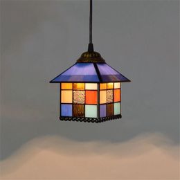 Pendant Lamps Creative Glass House Drop Light Bar Pastoral Country Led Lamp Dining Room Restaurant Vintage Lighting Fixture 20cm 1226Pendant