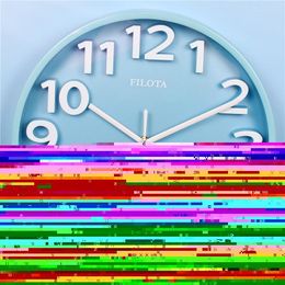 Wall Clocks Colour 3D Stereo Digital Ultra-quiet Clock Quartz Watch Decoration Shabby Chic