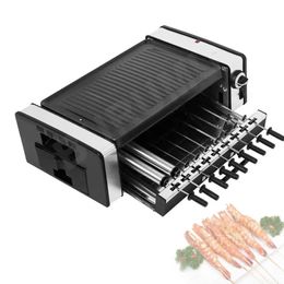 Double Layer Barbecue Griddle Indoor Smokeless Kebab Machine Bbq Electric Grill