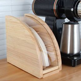 Coffee Philtre paper storage box dust-proof coffee V60 fan-shaped rack universal barista tools 220509