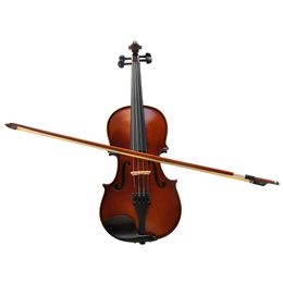 -Handfarbe Massivholz Violine Ebenholz Bogen mit Fall 1/2 1/4 1/8 1/16 für Kinder Anfänger