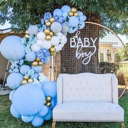 Blue Balloons Garland Kit Baloon Arch Balloon Baby Shower Decorations Boy Or Girl Baptism Birthday Party Kids 220329