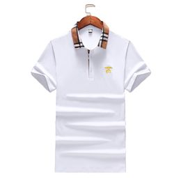 2022 Mens polos shirt brand classic tshirt men Designers tees Embroidery short sleeve summer Lapel stripe solid Colour chest letter women decoration tops M-3XL#08