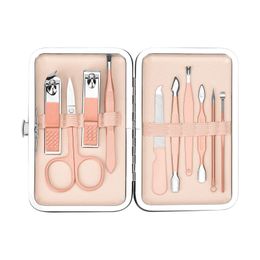 Callus Shavers small 10-piece nail clipper set pink cute and convenient 1set