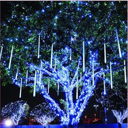 Strings 110V Christmas Decor String Lamp 20cm 30cm 50cm Meteor Shower Rain 8 Tubes LED Lights Waterproof For Indoor OutdoorLED