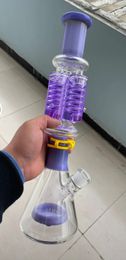 Vintage Hookah Glass Bong Premium freezable glycerin coil Factory Direct Sale can put customer logo by DHL UPS