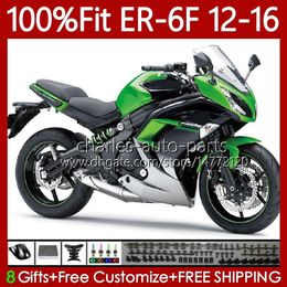 OEM Body For KAWASAKI NINJA 650R ER 6F ER-6F ER6 F 2012 2013 2014 2015 2016 Bodywork 136No.77 650-R 650 Factory green R 2012-2016 ER6F 12 13 14 15 16 Injection Mould Fairing