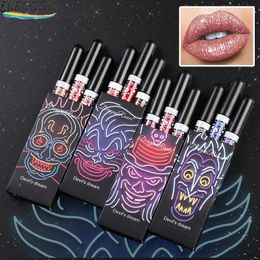 Lip Gloss 3pcs/set Kit Waterproof Halloween Makeup Cosmetics Lipstick Pigment Dark Red Black Long Lasting Lipglaze SetLip