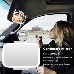 Ferramentas manuais LED Interior Mirror Touch Switch espelho de maquiagem Sun Visor portátil HD Viagens Home Universal Inventário Atacado