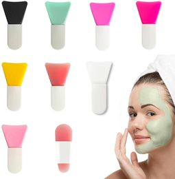 20pcs Professional Silicone Facial Mask Brush Mixing Makeup Reusable Cosmetic Short Handle Mud Skin Care Tools