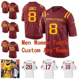 Thr NCAA College Jerseys ISU Iowa State Cyclones 10 Brian Peavy Jacob Park 14 Tarique Milton 15 Brock Purdy 17 Kyle Kempt Custom Football