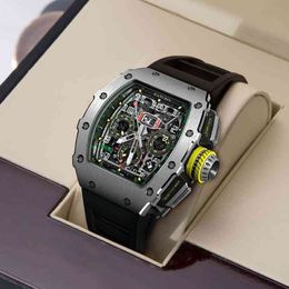 Luxury Mens Mechanics Watch Richa Milles Bexei Top Ten Brands Multifunctional Sports r Watch Men's Mechanical Hollowed Out Domineering