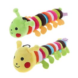 Plush Stuffed Pet Dog Toys Sound Cute Caterpillar Chew Squeak Toys for Dogs Teeth Cleaning Cats Dog Products Chewing Toy