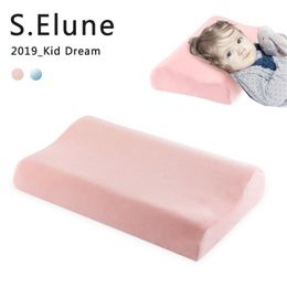 SElune Child's pillow Thailand natural latex Bedding Sleeping Pillows Case For 3-15 Years Old Protect cervical Baby pillow T200603