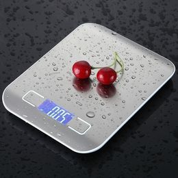High precision Electronic kitchen weighing scale 5 kg 0.1g LCD Digital food Rvs uring instruments Y200531