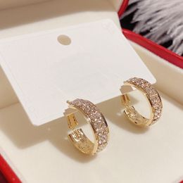 Dangle & Chandelier Shinning Zircon Circle Earrings With Stones 2022 New Classic Delicate Earings For Women