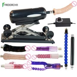 FREDORCH sexy Machine Gun with 8 Different 3XLR Accessories Automatic Love for Women and Man Adult Product Toys Shop