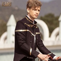 FanZhuan fashion casual mens male Big size mens geometric embroidery 14016 suit grooms wedding blazer coat 201104