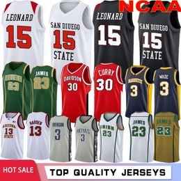 Basketball Jerseys Jersey Ncaa Lebron 23 James College Kawhi 15 Leonard Wade Allen 3 Iverson Davidson Wildcats Stephen 30 Curry Texas University