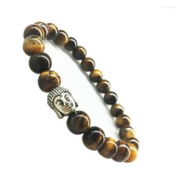 Beaded Strands Personality Design Women Men Bracelet Buddhism Jewellery Amulet Buddha Head With Beads Suitable Gift For BFF Drop Trum22