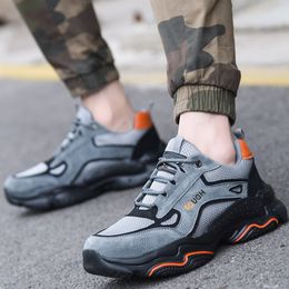 2022 Indestructible Sneakers Male Work Shoes Fashion Safety Shoes Men Anti-smash Anti-puncture Work Boots Men Industrial Shoes