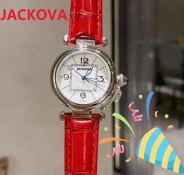 5A Quality Women's famous designer quartz watch 35mm classic genuine leather belt watch waterproof super square shape dial wristwatch orologio di lusso