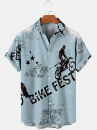 Men's Casual Shirts Men's Hawaiian Shirt Prismatic Print Oversized 3d Short Sleeve Beach TopMen's