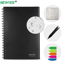 YeS A6 Smart Reusable Notebook Erasable Microwave Heating Waterproof Cloud Storage App Connection Kids Gift Wire Bound Spiral 220401