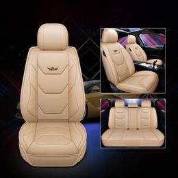 Car Seat Covers Luxury Leather Cover Set Universal Auto Chair Protector Pad Comfort Mat Automotive Full CushionCar