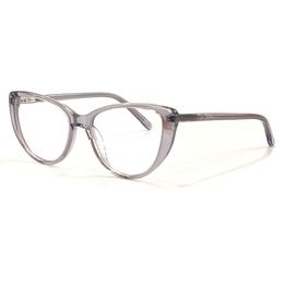 2022 Acetate Oval Wrap Glasses Frame Female Fashion Style Optical Frame Design Cat Eye Shapes Luxury Clear Eyewear