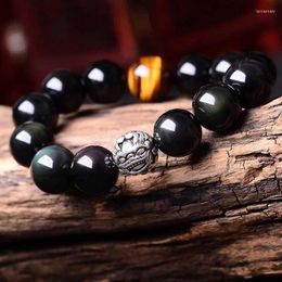 Beaded Strands Pixiu Feng Shui Gift Tiger Eye Obsidian Bracelet For Man And Women Handmade Good Lucky Amulet JewelleryBeaded Lars22