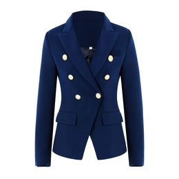 2022SS Womens Designer Clothing New Casual Slim Woman Jacket Tinta unita doppia fila moda donna Cappotto plus size Più colori disponibili