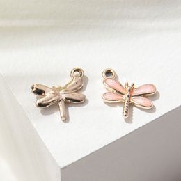 Mini Dragonfly Craft Tools Accessories Colorful Glitter Cartoon Earring Pendant Bracelet Female Pendant Alloy Drip Oil Jewelry 1221778