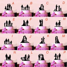 Family Style Cake Topper Wedding Party Kids Dag Anniversary Bridal Shower Decorations Kids Gift cake decor Rustic Wedding