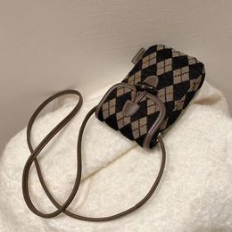 fashion shoulder or slung crossbody bag Mobile phone lattice buckle design women handbag