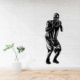 Wall Stickers Basketball Player Free Throw Decal For Living Room And Bedroom Decoration Sticker A00879Wall