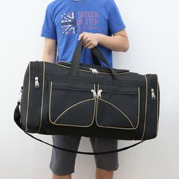 Duffel Bags Unisex Simple Fashion Travel Luggage Foldable Oxford Sports Bag Large Capacity Portable Handbag Black Blue Green XA282F