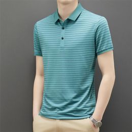 Men's Polos High End Male Shirt Designer Logo Luxury Cool Tshirts For Men Tops Soft Short Sleeve Summer Business Top ClassicMen's Men'sMen's