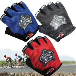 Kids Adult Half Finger Mesh Cycling Gloves Climbing Outdoor Sport Bicycle Bike Children Men Women Anti SlipBreathable Glove 220624