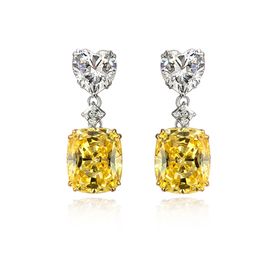 Jewellery Earrings Charm Pure silver earring yellow Diamond Imitation Ruby earrings hot-selling ear