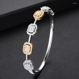 Bangle Spring Trendy Luxury Stackable Statement For Women Wedding Full Cubic Zircon Crystal CZ Dubai Bracelets 2022BangleBangle Kent22