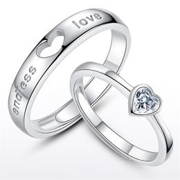 Fashion exquisite couple rings a pair of men and women silver-plated simple trendy student personality love ring proposal confession gife