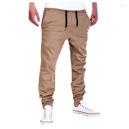 Men's Pants Men Casual Joggers Solid Colours Cargo Sweatpants Male Multi-pocket Jogging Trousers Sportswear Hip Hop Harem Pants#g3Men's Drak2