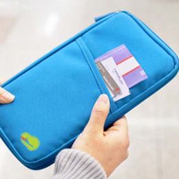 Travel Passport Holder Bag Waterproof Wallet Purse ID Card Organiser Case Cover Multifunction Storage Bags Ticket-Holder Document-Bag DH8448