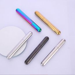 168mmx22mm Stainless Steel Cigar Holder Tube Pipe Travel Carry Case Holder Tobacco Cigarettes Holders Smoking Tool Accessories 5 Colours