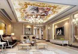 ceilings Customise 3d ceiling murals wallpaper for living room bedroom Angel wall stickers papel de parede stereoscopic photo stickers muraux European style