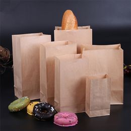 100Pcs Kraft Paper Bags Food Tea Small Gift Bag Sand Bread Bags Party Wedding Supplies Wrapping Gift Packing 201225