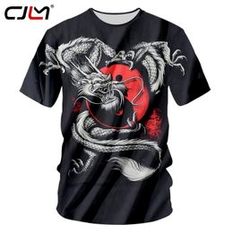 Man Trend Red Tai Chi Pattern 3D Printed Personality Dragon T Shirt Large Size Leisure 5XL Mens Wholesale Dropship 220623